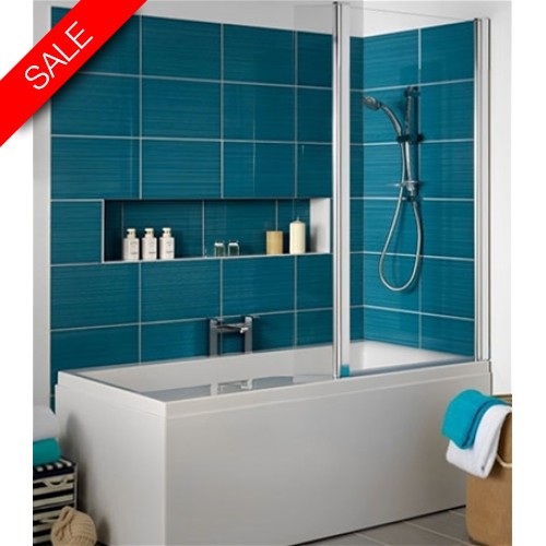 Carron Baths - Swing Carronite Shower Bath NTH 1575 x 850mm RH