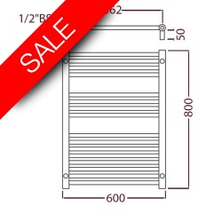 Radox - Premier Stainless XLTowel Warmer - 800 x 600mm