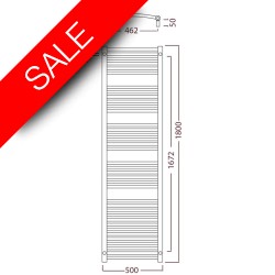 Radox - Premier Curved Stainless (XL)Towel Warmer - 1800 x 500mm
